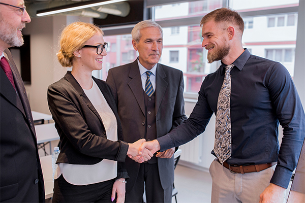Business handshake